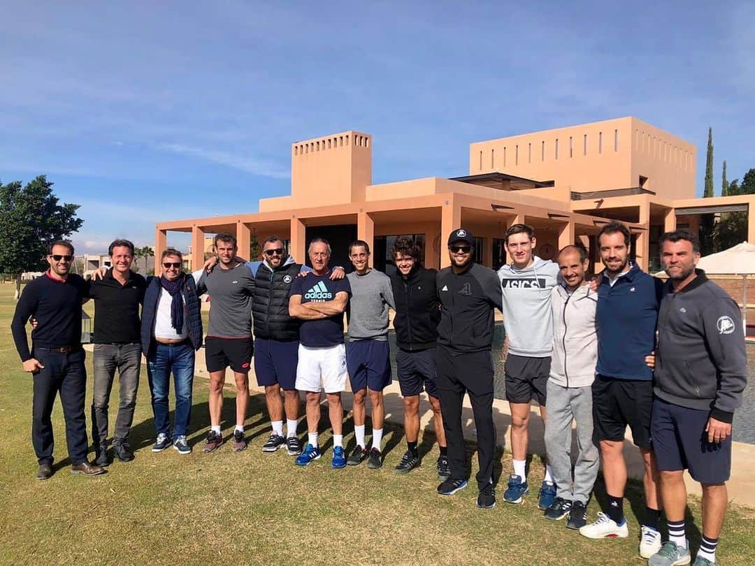 ジョー＝ウィルフリード・ツォンガのインスタグラム：「Super semaine avec la @allin_tennis_academy à Marrakech ! 👌🏽🇲🇦 #tsongateam #allinacademy #marrakech」