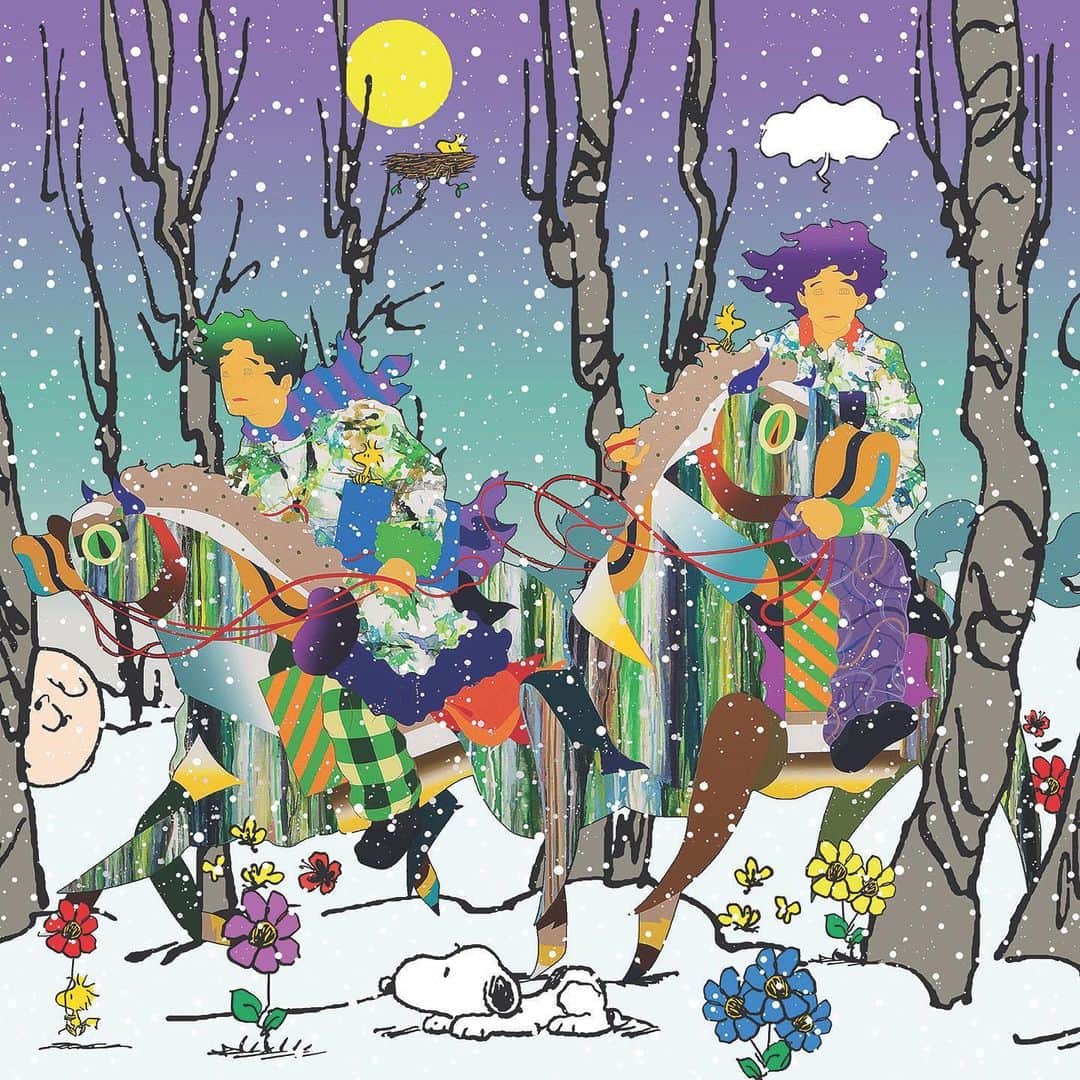 松山智一のインスタグラム：「Tis the season ☃️ ❄️ With the Peanuts @snoopygrams  今年ももうわずか」