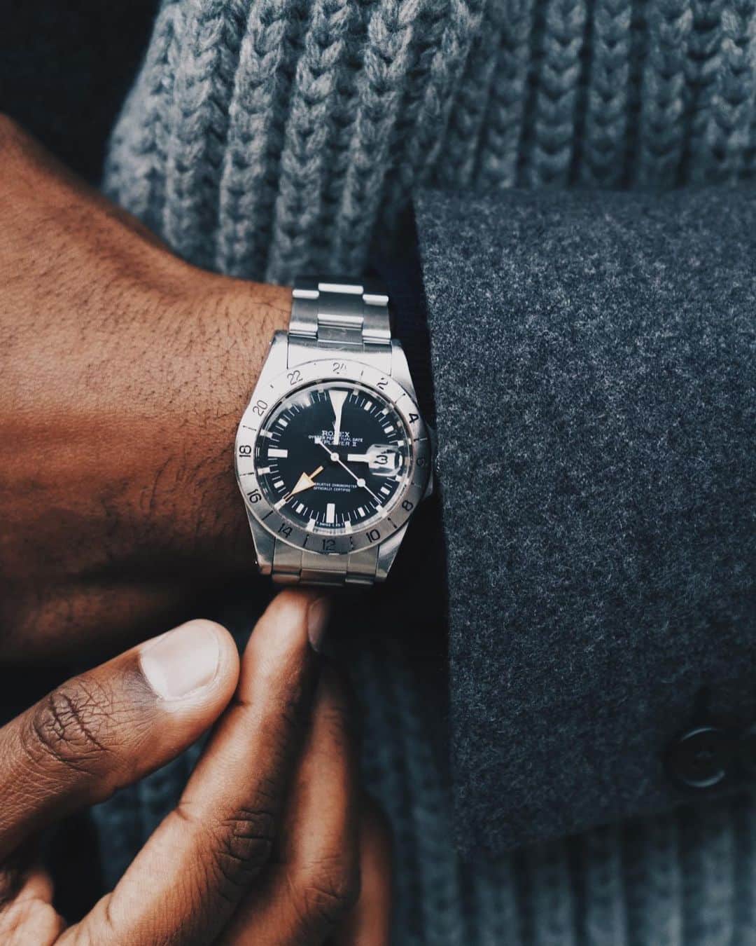 のインスタグラム：「Watch this: Now at the Liquor Store, a rare 1982 Rolex Explorer II with box and papers. Call the store or dm @tsprivateclient for more information. #toddsnyder #rolexexplorer」