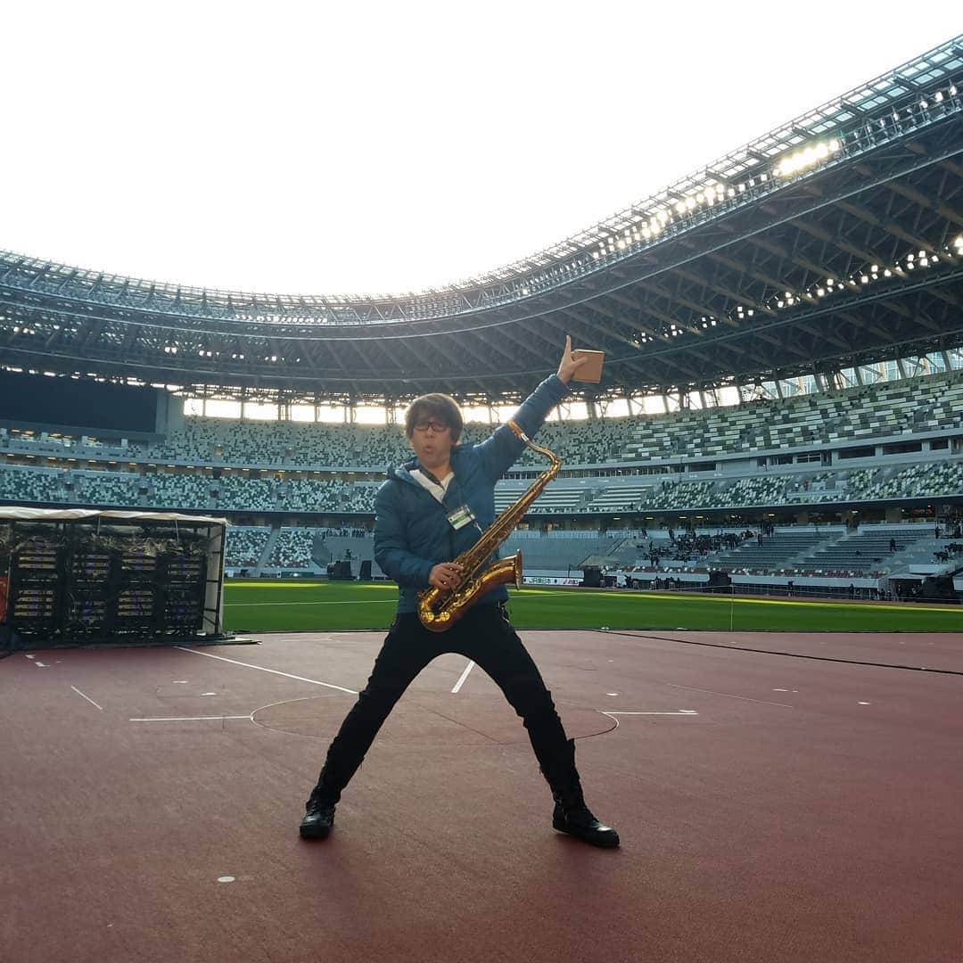 勝田一樹のインスタグラム：「新国立競技場オープニングイベント✨ 超ーデカー‼️ #勝田一樹  #kazukikatsuta  #ドリームズカムトゥルー  #ドリカム」