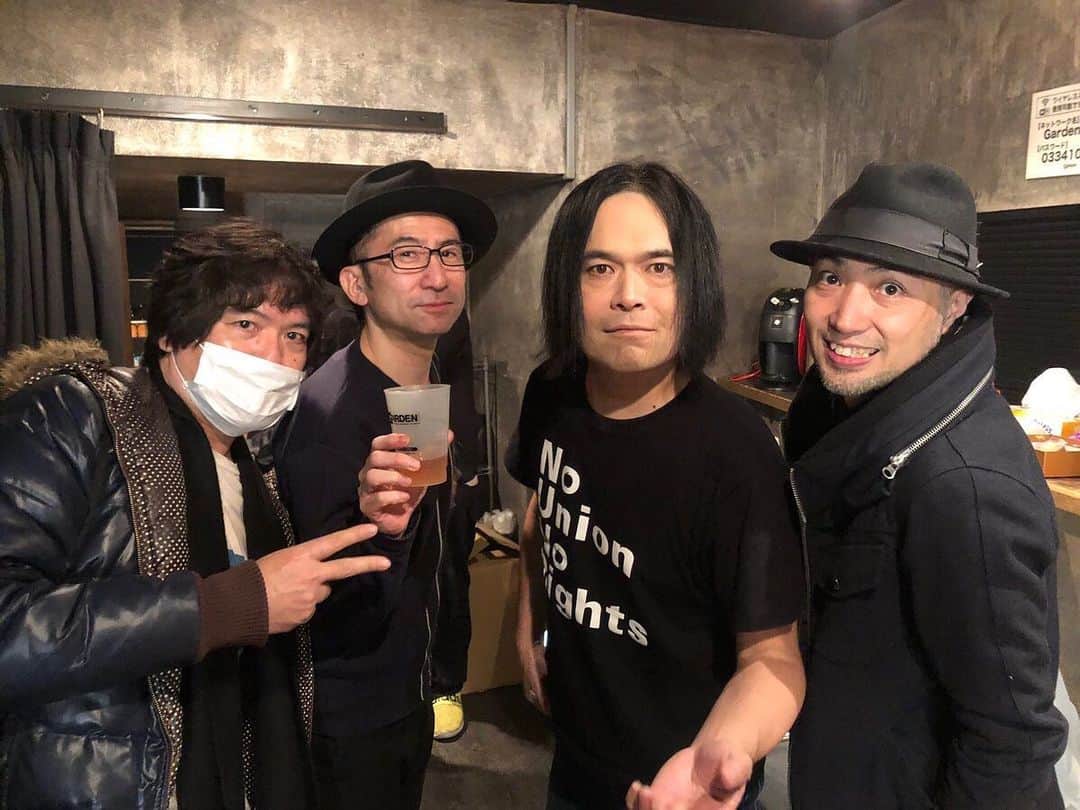 JIGEN のインスタグラム：「昨夜は下北沢でソウル・フラワー・ユニオン。脱退後、初めて観に行きました。純粋に楽しかったー！！」