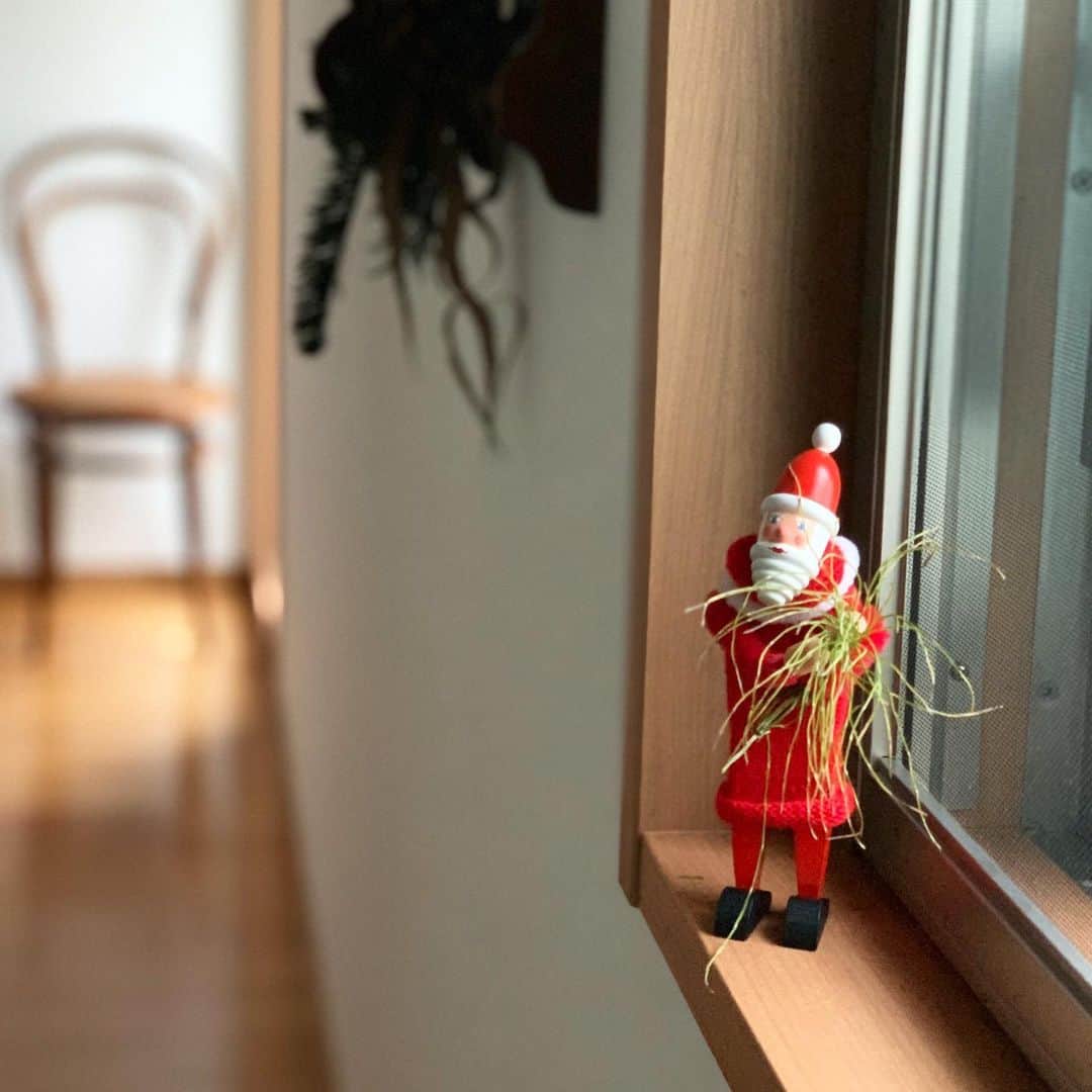 佐藤友子さんのインスタグラム写真 - (佐藤友子Instagram)「所用で数時間出かけていて帰って来たら「ん？」と小さな変化に気づいた。 サンタが草を抱えている。小３息子のかわいい仕業😊こういういたずらは大歓迎。」12月22日 18時17分 - tomokosato_hokuohkurashi