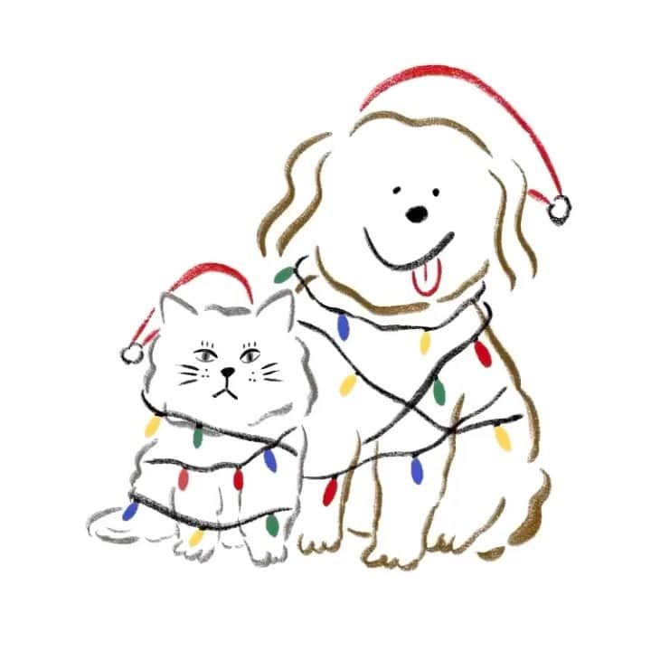 Apricots Artのインスタグラム：「3 more sleeps till Christmas🎅🏻🎄🍗❤ . Illusted by Yuri #apricotsart」