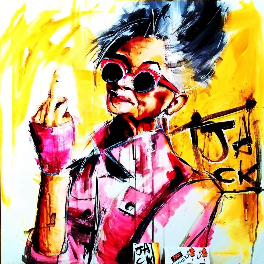 ダフネ・セルフさんのインスタグラム写真 - (ダフネ・セルフInstagram)「Daphne was an artist’s model before Pop Art was even a thing!  Look at this painting of Daphne by Italian artist Jack @giacomo_perego https://www.facebook.com/giacomoperego/  Based on a Louie Banks shoot for Blanc Magazine  @louiebanksshoots @oliver_vaughn @blancmagazine」12月23日 5時59分 - daphneselfe