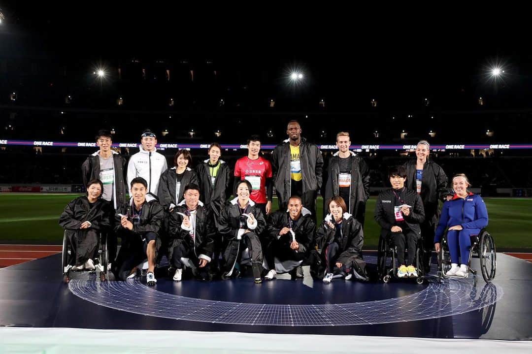 のインスタグラム：「: 国立競技場オープニングイベント！ ㊗️完成‼︎ #onerace #helloourstadium」