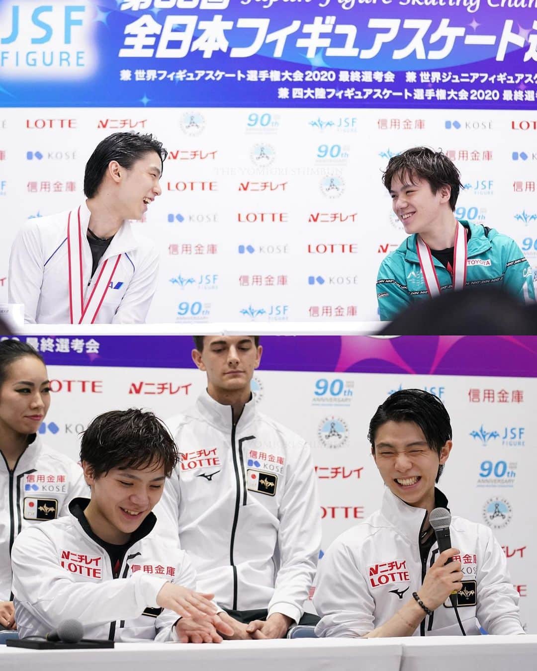 のインスタグラム：「🥰🥰🥰 #羽生結弦 #yuzuruhanyu #宇野昌磨 #shomauno #figureskating #figureskater」