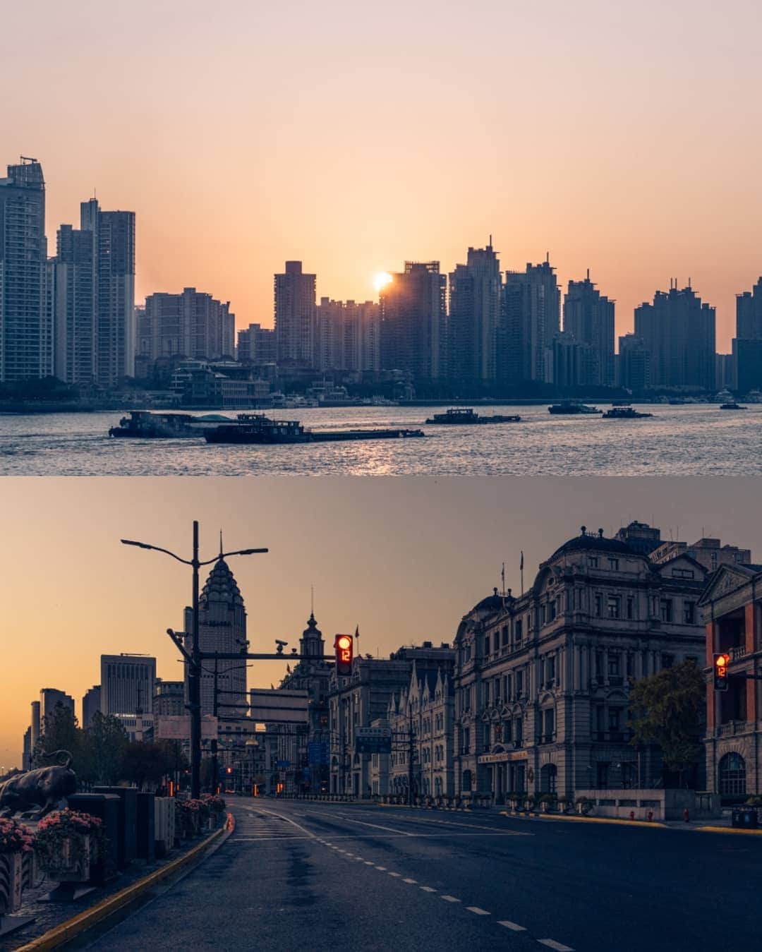 VuTheara Khamさんのインスタグラム写真 - (VuTheara KhamInstagram)「Morning rise in Shanghai, China (2019) 🌇🇨🇳 It’ a selection of images taken along the bank of Hangpu Rive during the sunrise. For the last pictures, it was taken in Waibaidu Bridge, called the Garden Bridge, is the first all-steel bridge and the only surviving example of a camelback truss bridge, in China.  #aeroflotshanghaistory」12月23日 1時54分 - vutheara