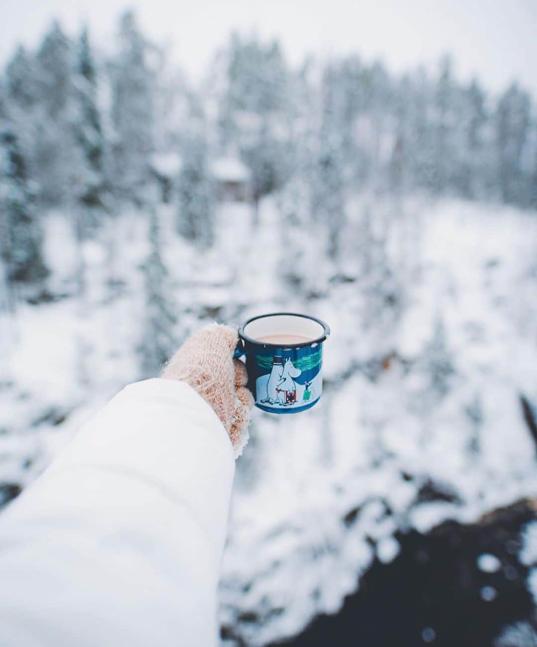 フィンランド政府観光局さんのインスタグラム写真 - (フィンランド政府観光局Instagram)「冬のワンダーランドをハイキングした後は、温かいホットチョコレートがいつもよりさらにありがたく思えますね。❄️☕️😊 ． @tonieskelinen さんの写真。Kiitos！」12月23日 4時29分 - visitfinlandjapan