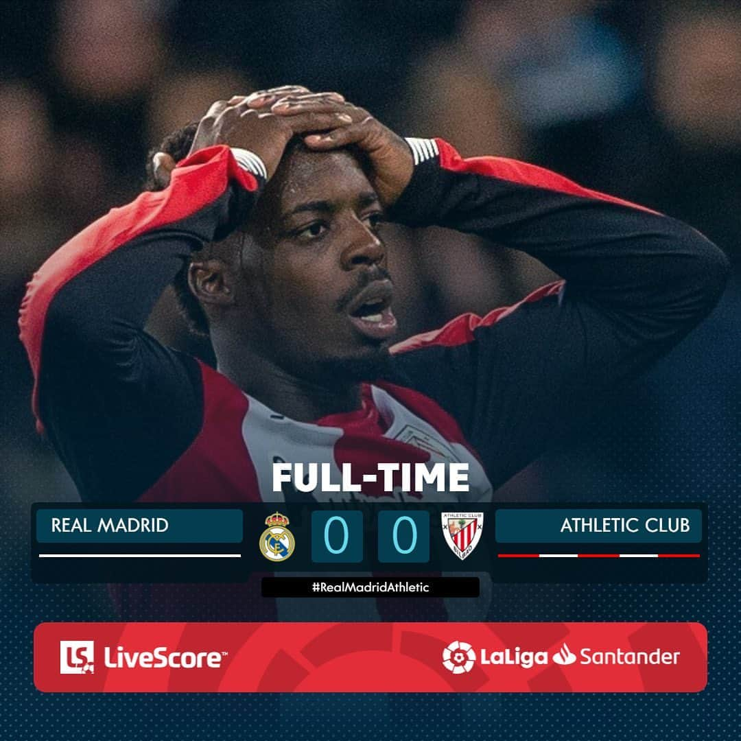 LFPさんのインスタグラム写真 - (LFPInstagram)「@athleticclub stand firm at the Bernabeu! 😱 • ¡El @athleticclub resiste en el Bernabéu! 😱 • #Athletic #IñakiWilliams #RealMadridAthletic #LaLigaSantander #LaLiga」12月23日 7時09分 - laliga