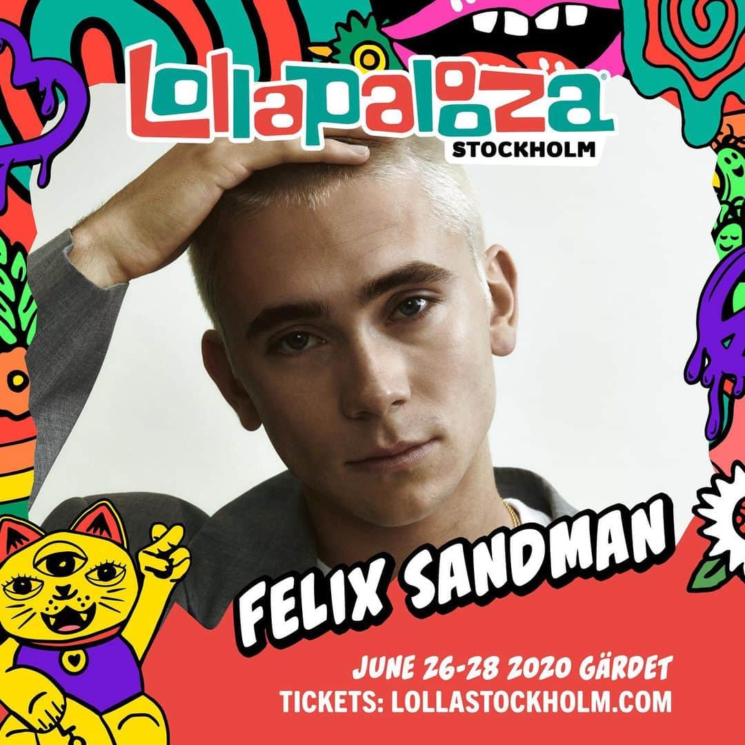 フェリックス・サンドマンのインスタグラム：「Did I tell you that 2020 is THE year? @lollapaloozase #lollastockholm」