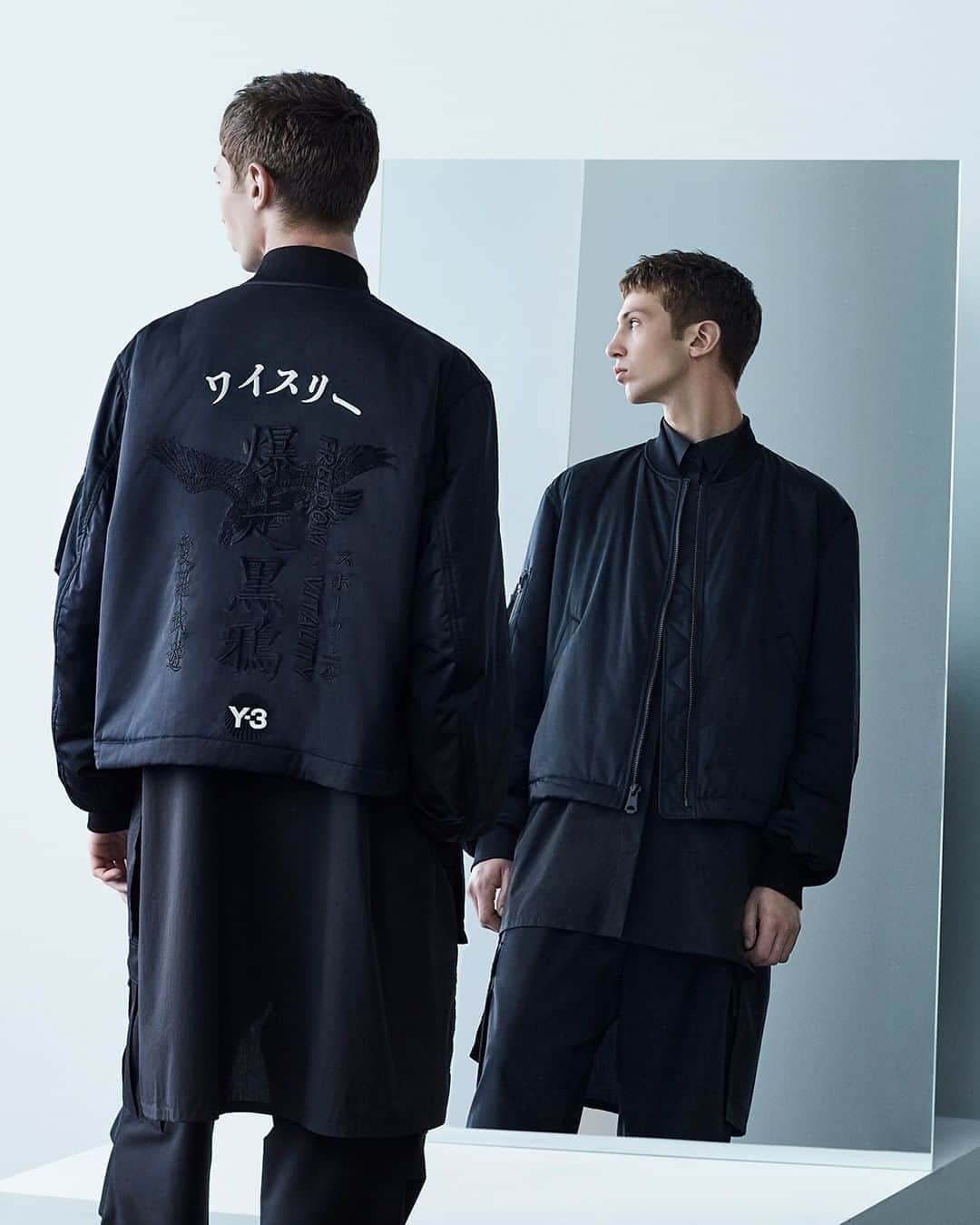 ワイスリーのインスタグラム：「Y-3 Furyo Bomber, Y-3 Classic Shirt and Y-3 Classic Cargo Pants. Y-3 Spring/Summer 2020. --- #adidas #Y3 #YohjiYamamoto  Discover the collection at Y-3.com」