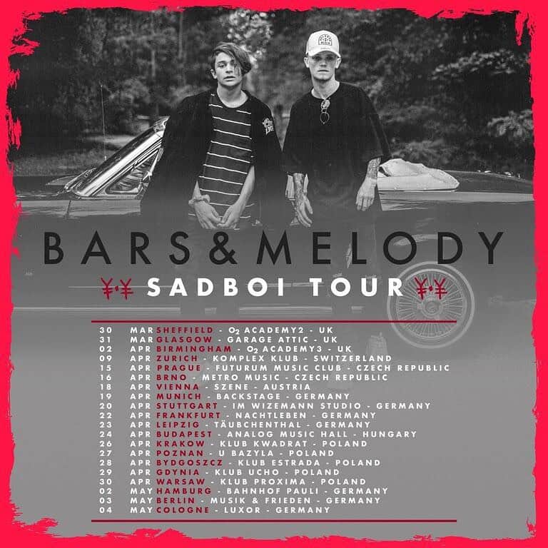 Bars and Melodyさんのインスタグラム写真 - (Bars and MelodyInstagram)「SADBOI TOUR ON SALE NOW!!! Link in bio 💜」12月24日 0時15分 - barsandmelody