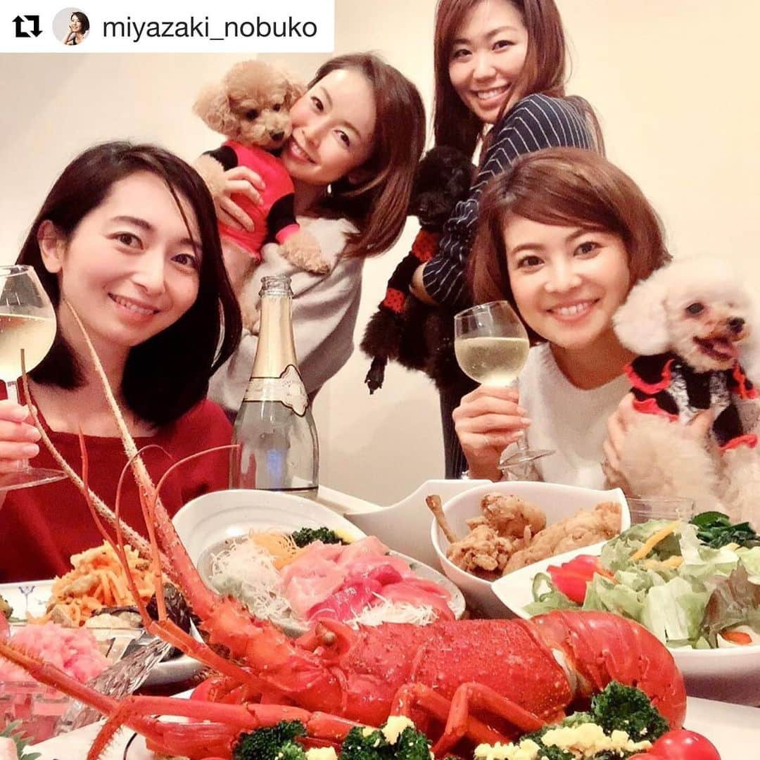 吉田玲奈さんのインスタグラム写真 - (吉田玲奈Instagram)「のぶちゃん💖こちらこそ✨この一年のぶちゃんが居てくれて、とーっても充実した楽しい毎日でした♫こんな私ですが、これからもずっと頼りにしてます💖ありがとう💋 😘なほちゃん💕ヒロコちゃん💕もどうぞよろしくね〜😘 #Repost @miyazaki_nobuko with @get_repost ・・・ なほと玲奈ちゃんのお誕生日🎂🎉 私の得意料理の手巻き寿司🤣 お世話になっているママが、素晴らしい伊勢海老🦞のサラダを作ってくれて、大喜び🎉  なほがいて、 玲奈ちゃんがいて、 ヒロコちゃんがいる。 何だか穏やかでとっても幸せな時間でした🥰 夜中2時まであっという間💕 色んなことがあるけれど、 今年はこの3人がいなかったら、私は生きていけなかったと思う。 EMARA の誕生だけでなく、 毎日の心の支えだった。 本当に感謝しかないです🙏 この欠陥だらけの私をいつも受け入れてくれる仲間に出会えて良かった💕  #玲奈ちゃん #なほ #お誕生日おめでとう #お誕生日会 #忘年会 #年の瀬 #穏やかな時間 #幸せな時間をありがとう  #皆んながいて #私がいる #そう思えた時間でした  #伊勢海老 #ママの手作り #手巻き寿司パーティー  #得意料理笑 #おめでとう」12月23日 16時25分 - reina.yoshida.ciel.1218