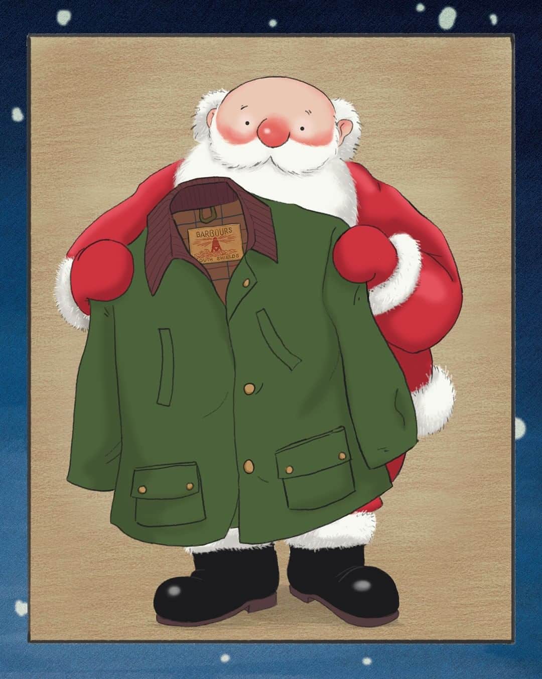 Barbour Japanさんのインスタグラム写真 - (Barbour JapanInstagram)「クリスマスシーズンの到来です。 今年はRaymond Briggsが描くアニメーションとして知られる「Father Christmas」とのコラボレーションイラストが#BarbourChristmas を演出します。  #Christmas #FatherChristmas」12月23日 20時00分 - barbourjapan