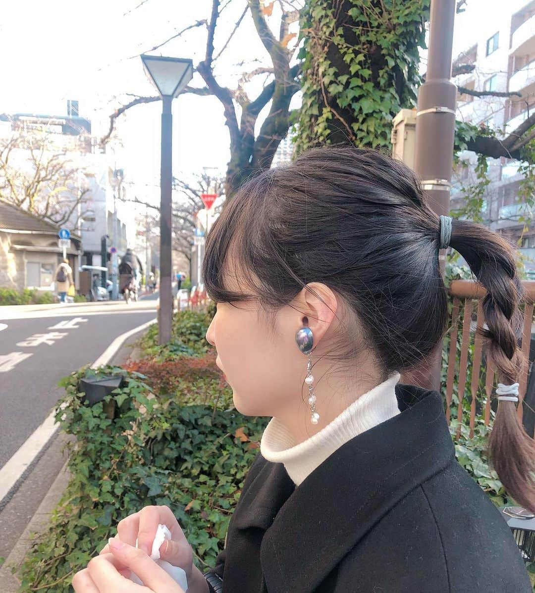 真山朔のインスタグラム：「憧れのラーメンマンヘアができる長さまで伸びた！」