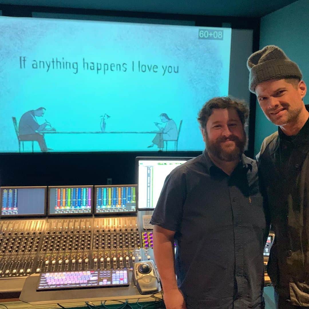 ウィル・マコーマックのインスタグラム：「With my main man @drgovier for the final sound mix for our film If anything happens I love you  2020 we are coming for you. Big thanks to @gilbert_films」