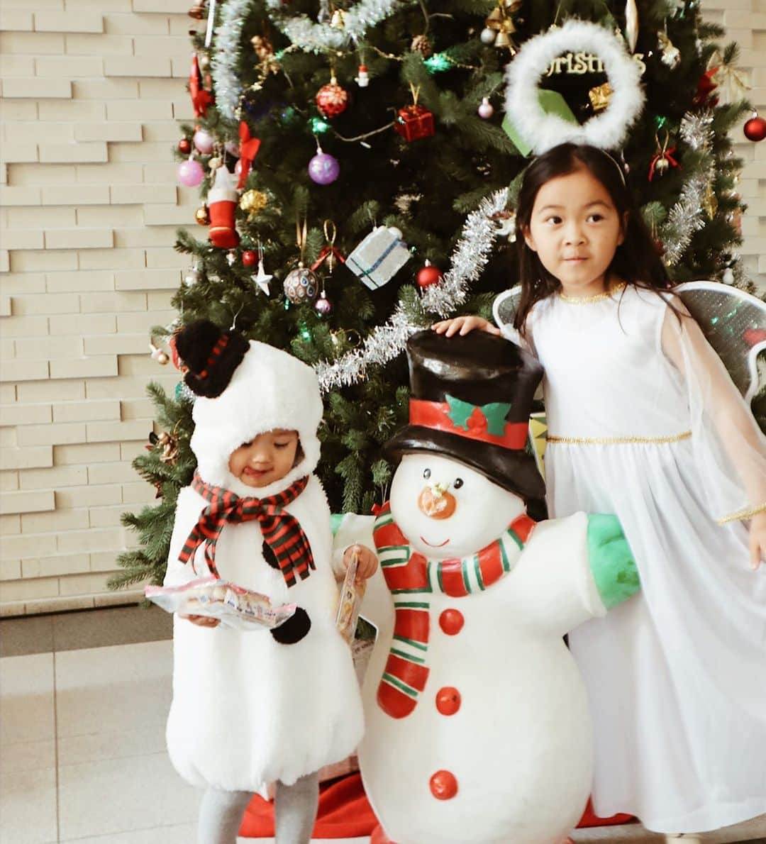 正中雅子さんのインスタグラム写真 - (正中雅子Instagram)「☃️❤️👼 * 皆さま☆素敵なChristmasをお過ごし下さいね🎄❤️ * *  #Christmas#Christmascostume #snowman #angel」12月24日 9時24分 - masacoshonaka