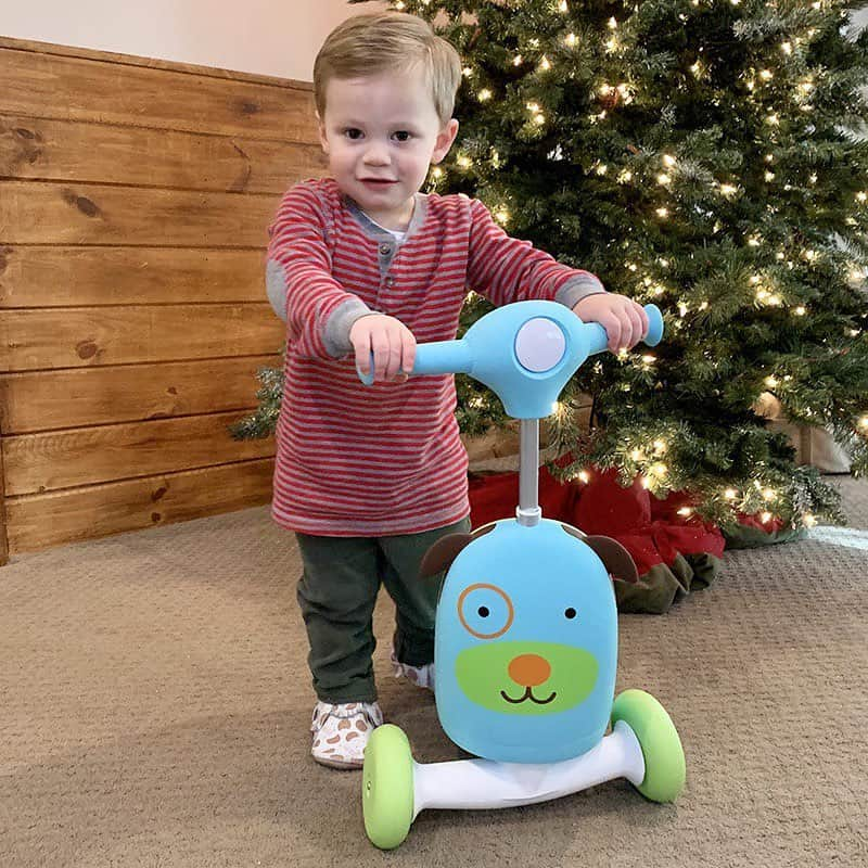 Skip Hopさんのインスタグラム写真 - (Skip HopInstagram)「Gift your little one the ability to ride in style this holiday season. 🎁 Thank you @arldml for sharing this super cute picture of your little enjoying their Zoo 3-in-1 Ride On Toy! #toddlertoys #holidaygifts #skiphop」12月24日 2時02分 - skiphop