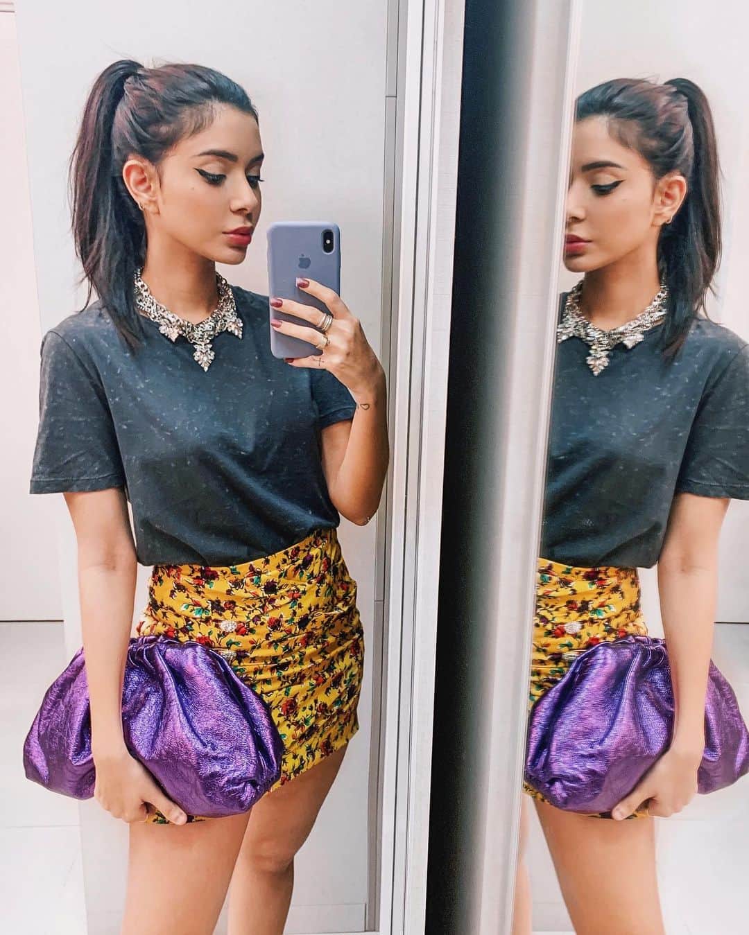 Gabriela Salesのインスタグラム：「2 lookinhos que usei essa semana, com a mesma bolsa. Qual preferem: 1 ou 2?」