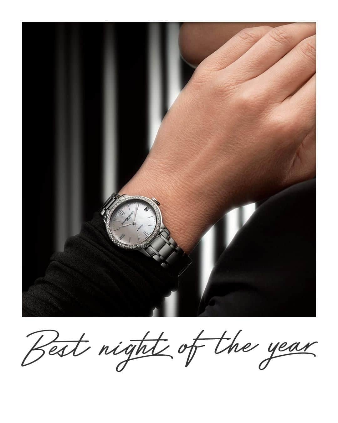 ボーンメルシーさんのインスタグラム写真 - (ボーンメルシーInstagram)「When the clock strikes midnight on the best night of the year, make sure to celebrate with a exquisite timepiece at your wrist. Grace and beauty on point. ⁣ --⁣ Classima 10479⁣ 31.5 mm, 60 brilliant cut diamonds, Automatic, Mother-of-pearl Dial.⁣ --⁣ #Classima⁣ #BaumeetMercier⁣ #Watch⁣ #Watchmaking⁣ #SwissMade⁣ #HolidaySeason⁣ #Automaticwatch⁣ #Diamond」12月24日 4時30分 - baumeetmercier