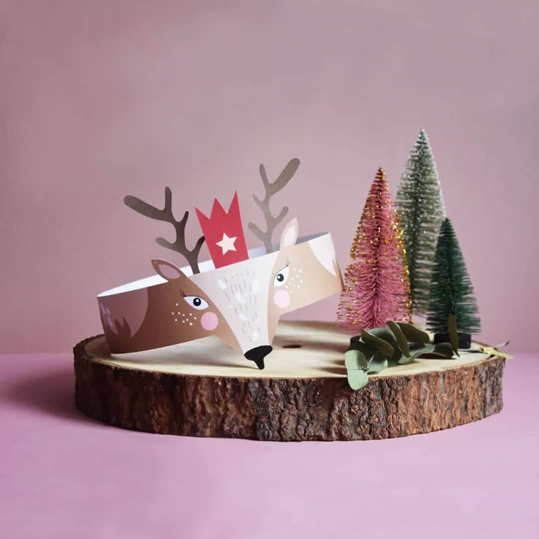 HP（ヒューレット・パッカード）のインスタグラム：「Print these charming reindeer crowns, created by @kriboute, at the link in bio.」