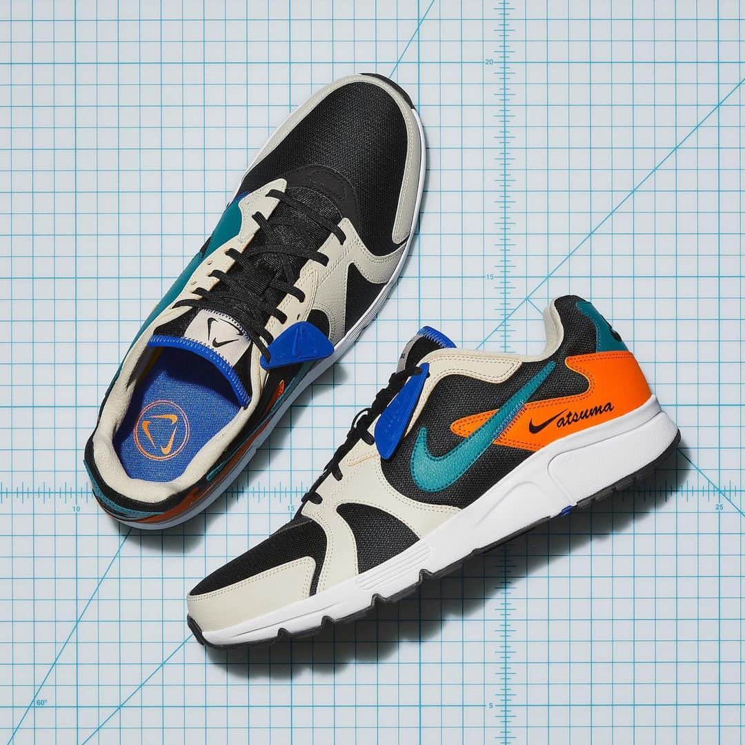 HYPEBEASTさんのインスタグラム写真 - (HYPEBEASTInstagram)「@hypebeastkicks: @nike has unveiled a new Atsuma silhouette that aims to reduce material waste by increasing pattern efficiency. The design makes use of offcuts, pieces of material that are normally discarded when a pattern is cut, as part of its layered look in a color scheme that combines elegant black and tan with vibrant orange, blue and teal detailing. Look for the model to release on January 1 via Nike’s webstore.⁠⠀ Photo: Nike」12月24日 18時31分 - hypebeast