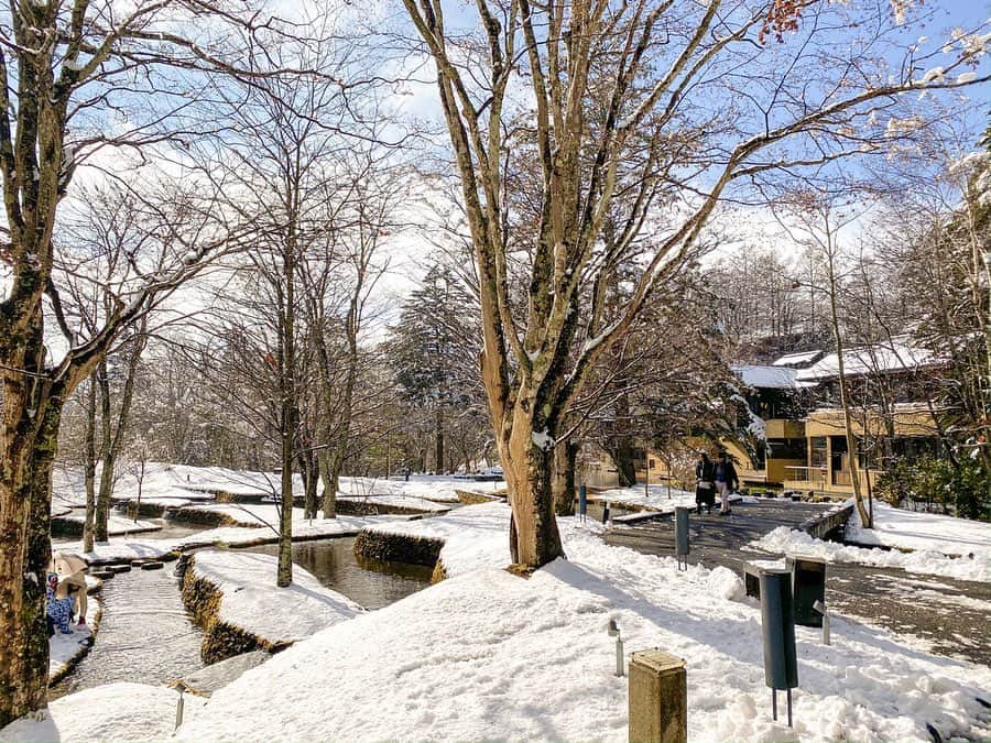 林弓束さんのインスタグラム写真 - (林弓束Instagram)「メリークリスマスイヴ🎄 軽井沢へ来ていました。 めちゃくちゃ寒いですが 雪景色が美しく❄️ 透んだ空気は美味しい✨ 満点の星空も最高で💫 温泉でゆっくり癒されました♨️ 日本の美しさを改めて感じながら、幸せな時間を過ごさせてもらいました☃️ 皆様、素敵なクリスマスイヴを🎄 . . . #軽井沢 #星のや軽井沢 #温泉旅行 #軽井沢旅行 #たまたまの雪景色 #美しい雪景色みれて幸せ」12月24日 11時18分 - hayashiyuzuka