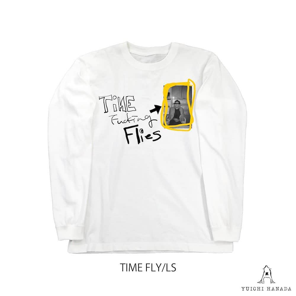 花田優一のインスタグラム：「、 Original long sleeve by YUICHI HANADA  TIME FLY」