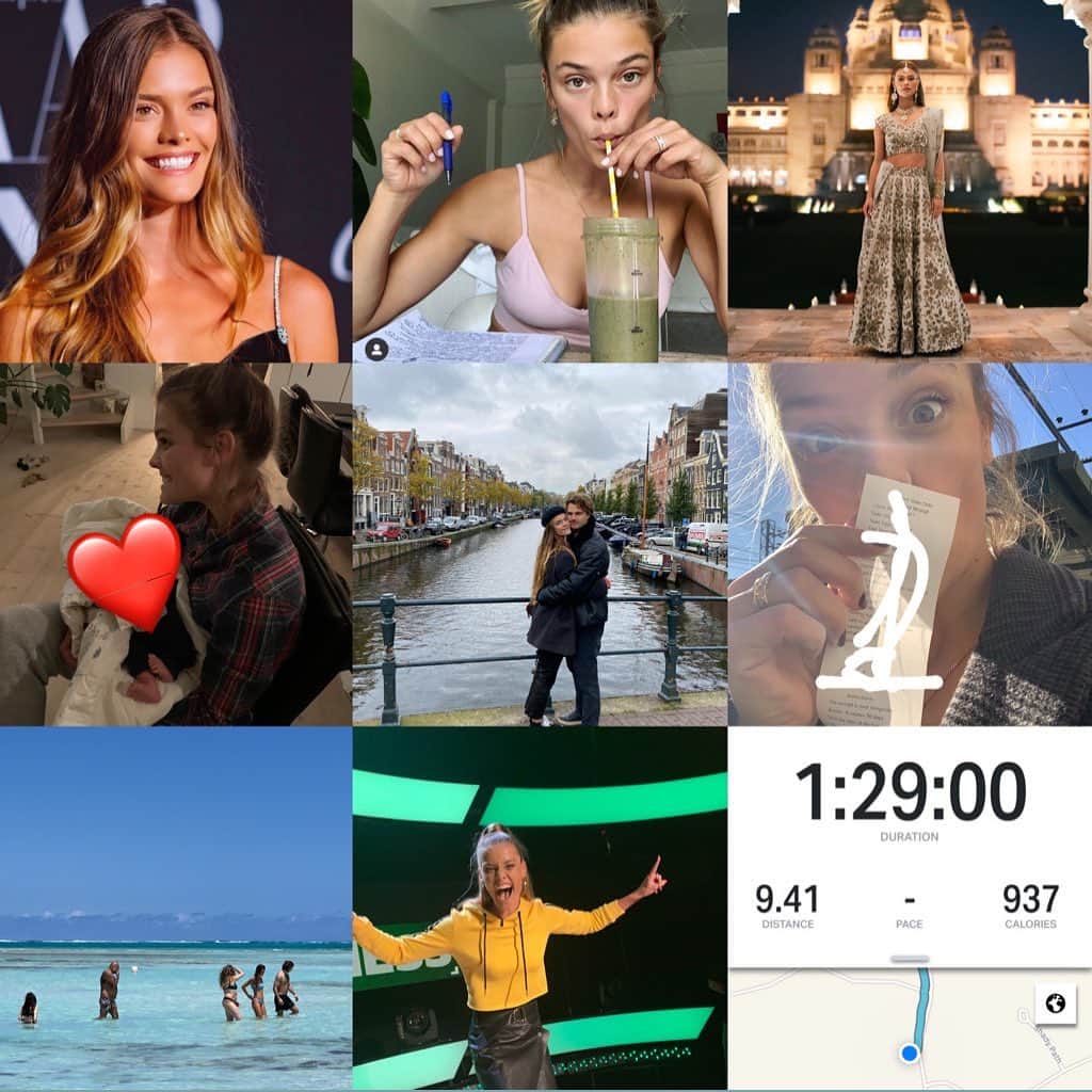 ニーナ・アグダルのインスタグラム：「I’m not gonna let Instagram tell me what my top 9 of 2019 is gonna be cus i know it would just be pics of my tits and ass so i made my own. 2019 has been a whirlwind for me in so many ways. I became an aunt!! which i didnt share (cus i like to keep some things private) to the most incredible baby boy that i cant wait to spoil for the rest of my life. I traveled the world, most recently i went to India which was the most surreal experience and truly gave me a different perspective on life and how fortunate i am. I also got the chance to experience Amsterdam and if you havent been let that trip be a 2020 resolution! I picked up studying again after 10 years and will hopefully be graduating next year as a health coach with @nutritionschool. I started running and found a new hobby in sharing my routines with you guys which has been so fun, especially getting to see you do them and meet you! I got to spend lots of time with my friends turned family who I’ll forever be grateful for. I got my freaking drivers license! I went to LA to audition for a show which i was terrified of doing and ended up getting a callback and 🤞 you’ll be hearing more about this in 2020. But most importantly i worked so DAMN hard on myself. I recognized that selflove and selfcare does not come to you, you have to create it for yourself. I am so proud of what i have done for myself this year. Careerwise? Yes, sure... but most importantly for my inner wellbeing. Every day i am showing up for myself so I can show up for others. Im done saying “I can’t do this”. You can do anything you want if you put your mind to it and if it scares you it means you should probably do it. I wont share my resolutions for 2020 right now but I will share that I’ll continuously be making an effort to be better for my loved ones, all of you guys, but most importantly for myself. ❤️ #mybest9of2019」