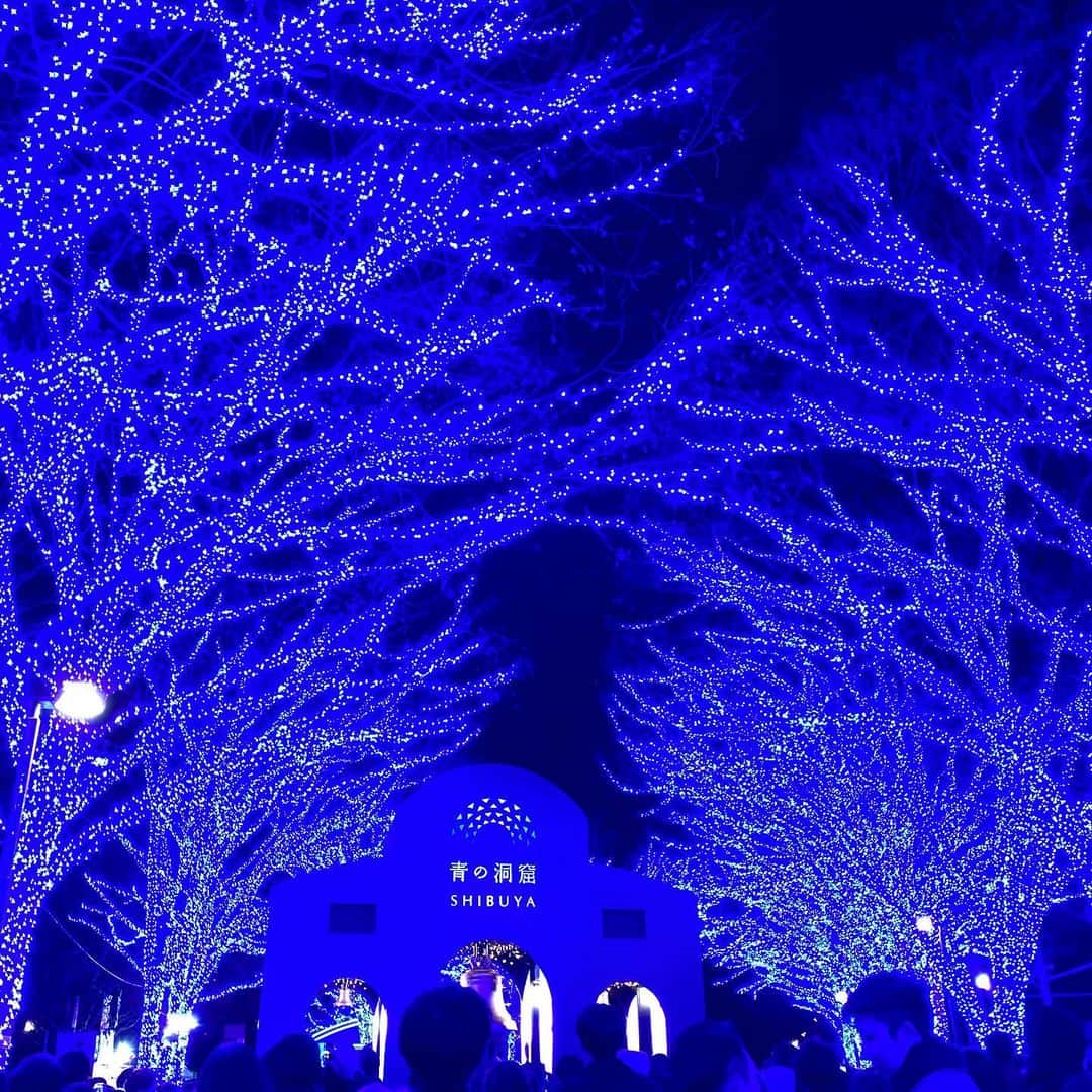のインスタグラム：「#青の洞窟 #イルミネーション #渋谷 #クリスマス #xmas #illumination #tokyo #shibuya #merrychristmas #🎄」