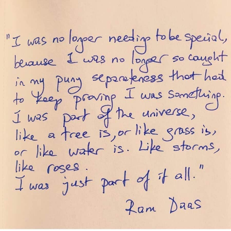 オータム・リーザーさんのインスタグラム写真 - (オータム・リーザーInstagram)「“We’re all just walking each other home.” — One of my favorite quotes and the one that led me to Ram Dass as one of my great spiritual teachers. This is what I love about aligning with Spirit: going where you feel the love, leaning into the light. His writing and essence has been calling more and more to me over the past couple of years, even in dreams, so much that I felt drawn to be a part of a @loveserveremember retreat in Ojai this year. It was Halloween and Ram Dass appeared wearing a rabbit mask and when questioned about it he reminded us “Every day is Halloween.” These bodies we wear only temporarily, but our Soul, Oneness, the God Source is eternal and infinite. We sat in meditation with him and the mantra he chanted with/for us all was “I am Loving Awareness” which I invite you to practice yourself this week. It’s a good one, just like him. #thankyou #lovingramdass #babaramdass #RIP 🙏🏼」12月25日 3時57分 - autumn_reeser