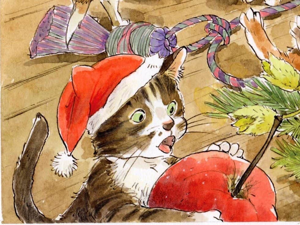 イラストレーター山崎牧子さんのインスタグラム写真 - (イラストレーター山崎牧子Instagram)「Merry Christmas🎄  今年のカレンダーのイラスト、妖精サイズの犬たちが賑やかにクリスマスを迎えています🎄 今年もカレンダーに、時々の絵にご覧くださってありがとうございました⭐️ 来年もぼちぼちペースですが、お付き合い頂けると幸いです。 2020 Calendar Yururi's little paintbrush たくさんのご注文をいただき ありがとうございました。 おかげさまで完売となりました。  Thank you for visiting my pages this year.  #merrychristmas#christmas#watercolor#watercolorpainting#cat#dog#illustration#artwork#水彩画#クリスマス#聖歌隊#犬#バーニーズマウンテンドッグ#グレートピレニーズ#イラスト#イラストレーター」12月24日 20時55分 - makiko.inatome