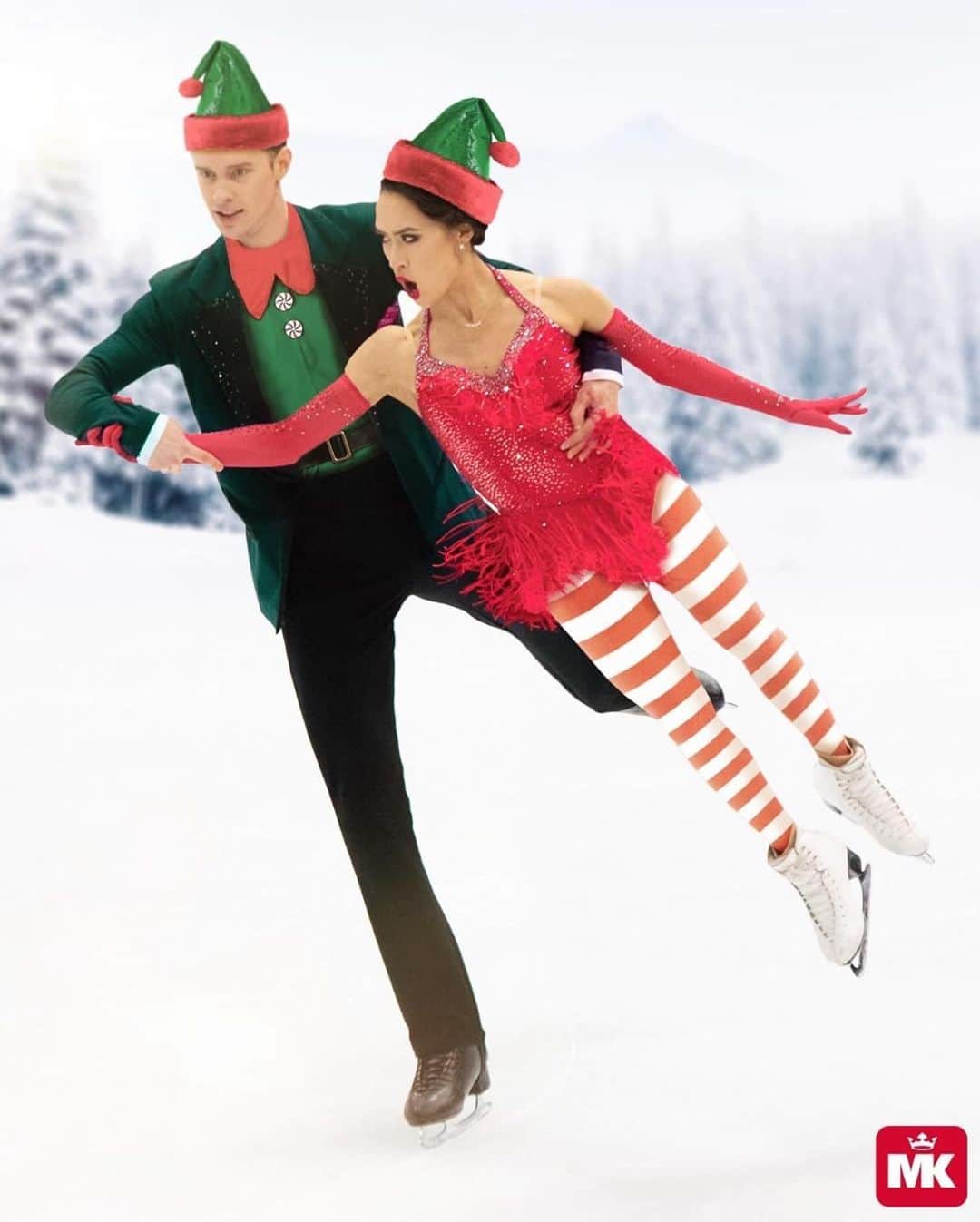 マディソン・チョックさんのインスタグラム写真 - (マディソン・チョックInstagram)「OH ma goshhh! It’s almost Christmassssss!!!! ☃️🎄🦌🦌🦌🦌🎅🏼 Happy Holidays from elf Evan and me!!! #Repost @mkblades . . . #merrychristmas #christmascheer #chockbates #elves #skating #icedance #figureskating #wintersports #winterfashion #holidayseason #holidayskate #happyholidays #holidayspirit #iceacademyofmontreal」12月24日 22時21分 - chockolate02