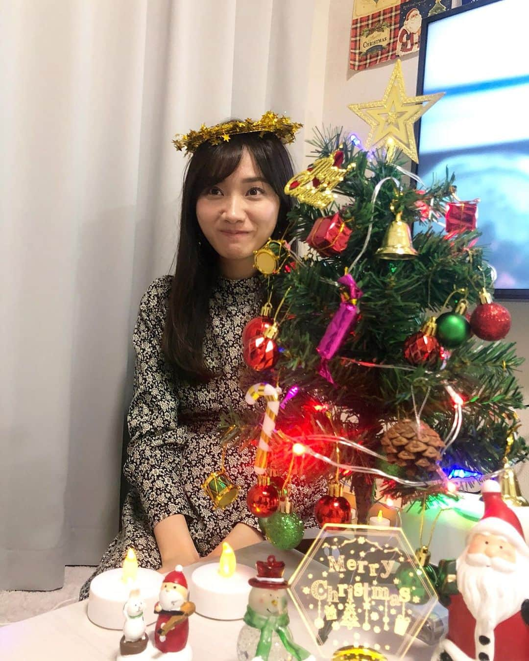 海野ナルさんのインスタグラム写真 - (海野ナルInstagram)「メリークリスマス💕🎅 . #メリークリスマス  #happymerrychristmas  #smile #20191224 💕🎅🍰🎂🎄🍗🍷🎁🌟」12月24日 22時54分 - naru_kaino