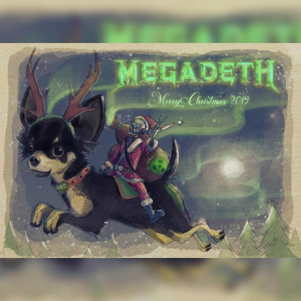 Megadethさんのインスタグラム写真 - (MegadethInstagram)「Congratulations to our Megadeth Christmas Card Contest 2019 Winners! See the Top 10 & details here: smarturl.it/2019cardwinners (link in bio)  1st place: Donald Yatomi - Bend, OR USA 2nd place: Aurore Kerboethau - Lanfains, France 3rd place: Noumier Tawilah - Montreal, QC Canada 4th place: Craig Simmons - Kidderminster, England 5th place: Karl Lundstedt - Merrimack, NH USA 6th place: Tommy Smith - Knoxville, TN USA 7th place: Ryan Lepianka - Grafton, WI USA 8th place: Cristian Bastidas-Ramirez - Bogotá, Colombia 9th place: Dean Groombridge - Poole, England 10th place: Simon Carr - Vancouver, BC Canada」12月25日 3時29分 - megadeth