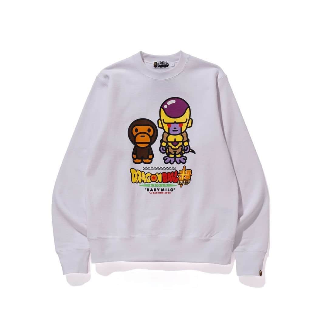 HYPEBEASTさんのインスタグラム写真 - (HYPEBEASTInstagram)「@hypebeaststyle: @bape_japan has enlisted its Baby Milo imprint for another collaborative Dragon Ball capsule. Comprised of hoodies, crewneck sweatshirts, and T-shirts, the capsule features the playful Baby Milo character, as well as heroes and villains from last year’s ‘DRAGON BALL SUPER: BROLY’ animated film. Look for the pieces to hit BAPE, ZOZOTOWN, and physical locations on December 28.⁠⠀ Photo: BAPE」12月25日 7時16分 - hypebeast