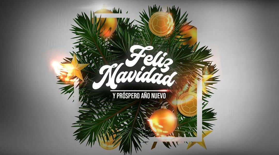 サッカー コロンビア代表チームのインスタグラム：「La Federación Colombiana de Fútbol y sus Selecciones Colombia les desean a todos los aficionados de nuestro país una feliz navidad. ⚽️🎄🇨🇴」