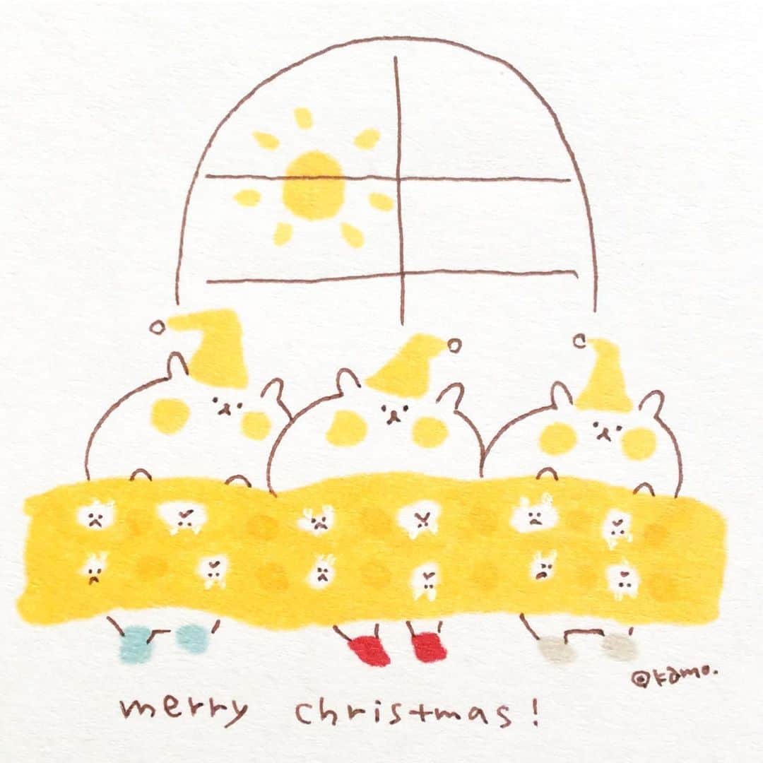 カモさんのインスタグラム写真 - (カモInstagram)「Merry Christmas！ #クリスマス#christmas#ウサギタケ#usagitake」12月25日 10時15分 - illustratorkamo