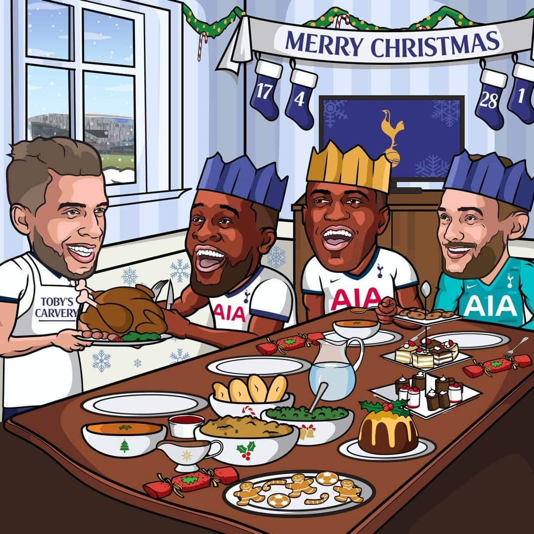 トッテナム・ホットスパーFCさんのインスタグラム写真 - (トッテナム・ホットスパーFCInstagram)「Time to eat up at Toby's carvery! 🎄 🍽️ #SpursXmas #COYS」12月25日 22時30分 - spursofficial