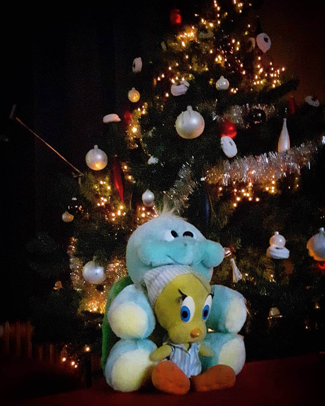 Little Yellow Birdさんのインスタグラム写真 - (Little Yellow BirdInstagram)「Merry Christmas to all our plushie and human friends from me & Jodocus!🎄😘 #littleyellowbird #tweety #tweetykweelapis #adventures #yellow #bird #jodocus #greenturtle #christmas #xmas #merrychristmas #kerst #eerstekerstdag #christmastree #christmaslights #happyholidays #fijnefeestdagen #stuffedanimalsofinstagram #plushiesofinstagram」12月25日 22時40分 - tweetykweelapis