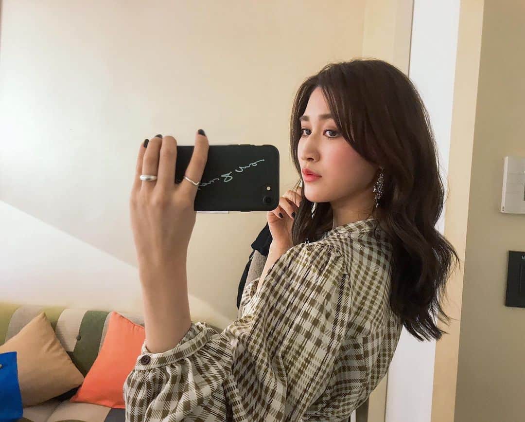 後藤夕貴のインスタグラム：「🤎🤎🤎 ㅤ #ゆき_code  #jeanasis #ワンピース #チェック #haircolor @logshibuya2 @daiking.t」