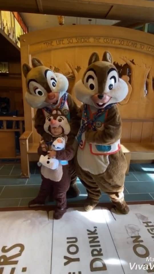 tiahy__のインスタグラム：「. . . Storytellers Cafe. . . . この旅で1番行きたかったrestaurant. . . . taiちゃんがお誕生日に会いたくて会いたくてたまらなかったChipとDaleとMickeyに会えて、 幸せそうなtaiちゃんの姿を見て、 とても胸が熱くなりました. . . . 産まれてきてくれて本当にありがとう. . . ChipとDaleたくさん遊んでくれてありがとう. . . . . .  Wishing your family peace and love at Christmas and always🎄  #dale_taia#chip_emily #disneyland#disneychristmas #taia_birthday #birthday #californiaadventure #chipanddale #taiacostume」