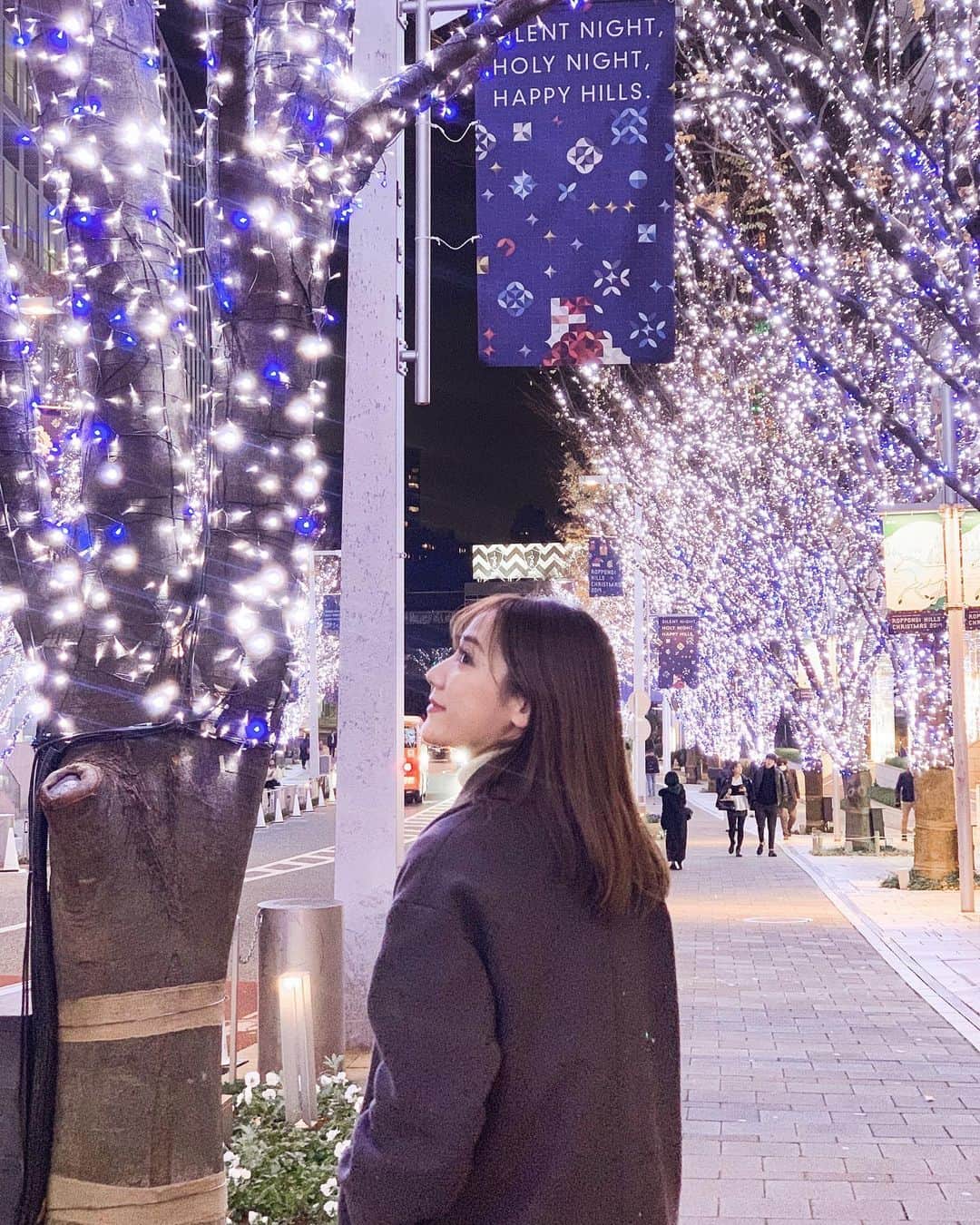 小川陽香のインスタグラム：「イルミネーションのは今日までかなってことで😚☝🏻きれいだった～♡ ㅤ みなさん #めりーくりすます 🎅🏻💕」
