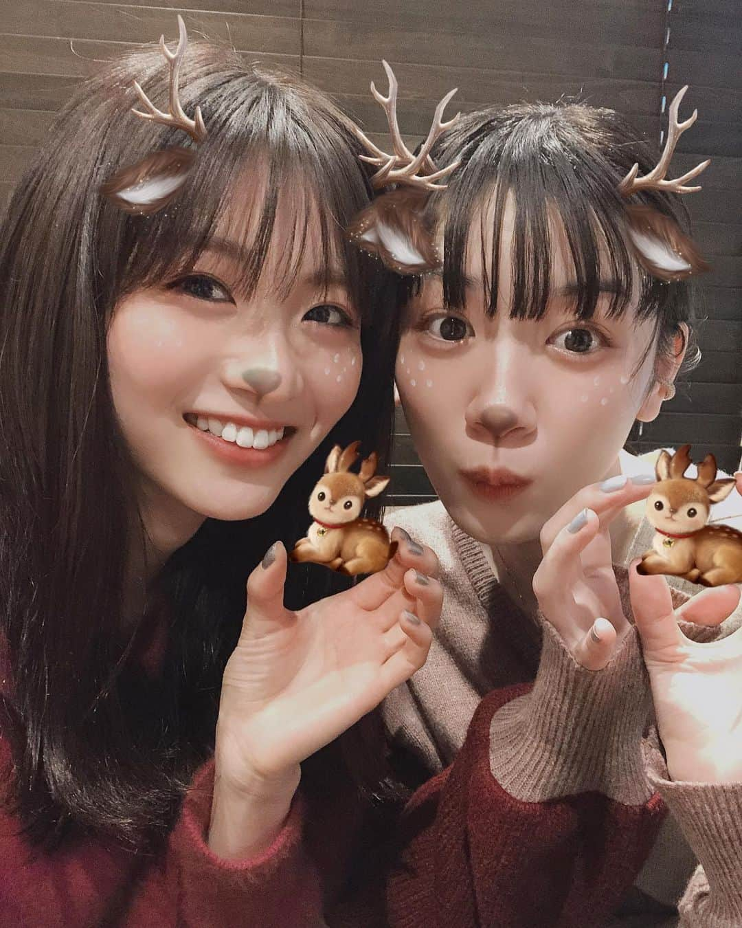 岡崎紗絵さんのインスタグラム写真 - (岡崎紗絵Instagram)「ハッピーメリークリスマス🎅🎄 今年はめいと☺︎ 楽しい時間でした🥳  #メリークリスマス　#永野芽郁　 #よく会うけど　#写真撮らない　笑」12月25日 22時24分 - sae_okazaki