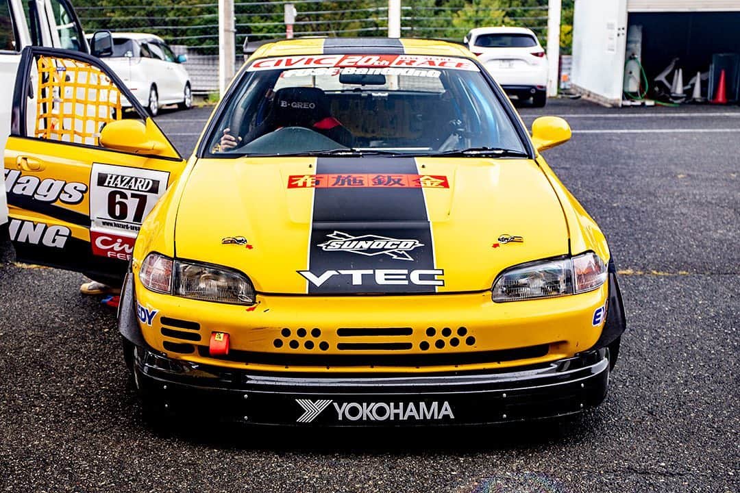 mistbahnさんのインスタグラム写真 - (mistbahnInstagram)「_ Yellowflags Racing EG9 Honda CIVIC Ferio _ _ Shot on 21-Sep 2019 "HAZARD CHALLENGE CUP" at Central Circuit (Hyogo, Japan) owner: Yellowflags Racing photo: @mistbahn _ _ JP) JP) 2019年09月21日、セントラルサーキットで開催されたHCC(ハザード・チャレンジ・カップ)で撮影。 _ _ #hcc #hazardchallengecup #centralcircuit #セントラルサーキット #hazardracing #ハザードレーシング #honda #civic #hondacivic #ホンダシビック #シビック #eg9 #eg #egcivic #eg6 #ctr #civicferio #ferio #シビックフェリオ #フェリオ #yellowflagsracing #osakajdm #kanjo #kanjostyle #kanjoracer #kanjozoku #trackcar #timeattack #timeattackjapan #hondasontrack」12月26日 7時57分 - mistbahn