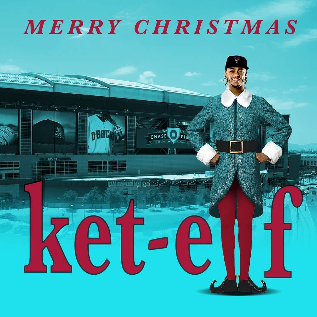 アリゾナ・ダイヤモンドバックスさんのインスタグラム写真 - (アリゾナ・ダイヤモンドバックスInstagram)「Merry Christmas from the #Dbacks (and Ket-Elf)!」12月26日 0時51分 - dbacks