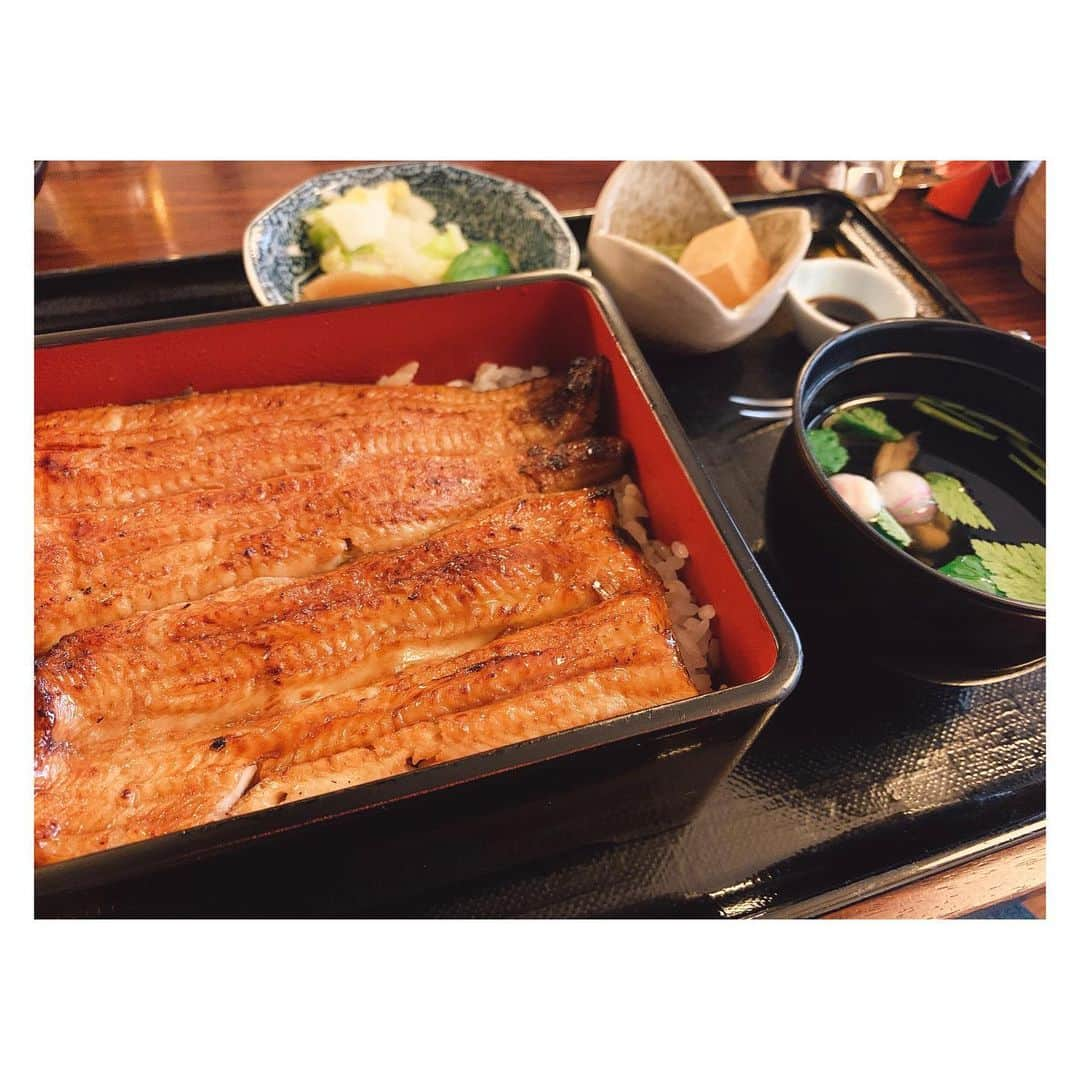 Nacoのインスタグラム：「鰻納めランチ🤤🤤🤤 . #food #eel #instafood #foodstagram #yummy #delicious #christmas #lunch #mylife #japan #likeforlikes #followme #장어 #맛스타그램 #먹스타그램 #크리스마스  #鰻 #四万十うなぎ #うな重 #肝吸い #う巻き #うざく #贅沢ランチ #ランチビール #クリスマスランチ」