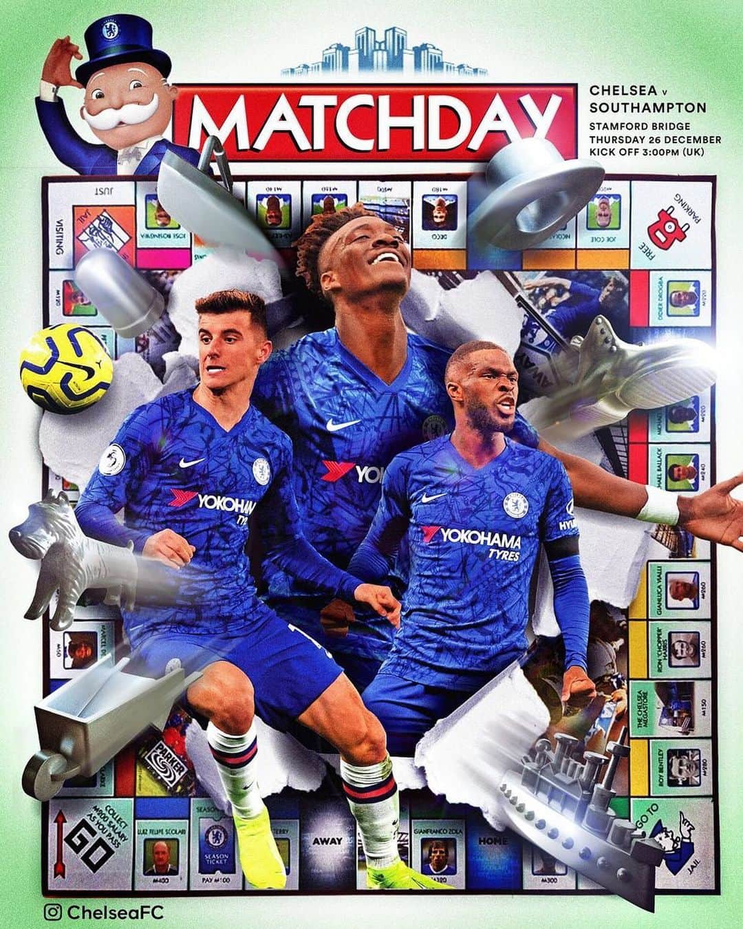 チェルシーFCさんのインスタグラム写真 - (チェルシーFCInstagram)「Boxing Day football, anyone? Chelsea v Southampton (kick-off, 3pm). COME ON CHELSEA! 👊🎄 #CFC #Chelsea」12月26日 18時18分 - chelseafc