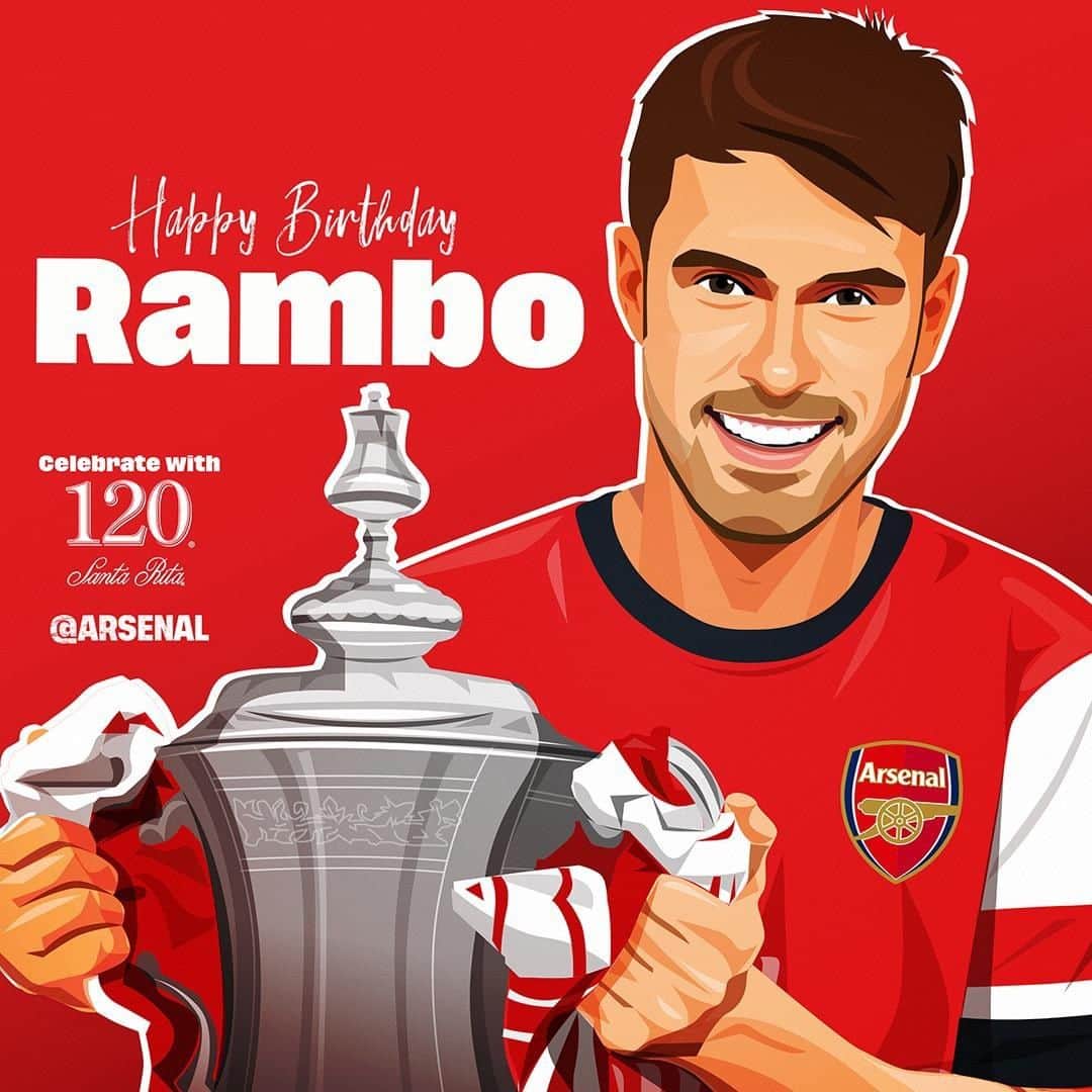 アーセナルFCさんのインスタグラム写真 - (アーセナルFCInstagram)「🎈 Happy birthday, Rambo! 🎂⁠ ⁠ ⁠ Our former midfielder turns 29 today⁠ ⁠ ⁠ #Arsenal #Ramsey #Gunners #COYG」12月26日 15時30分 - arsenal