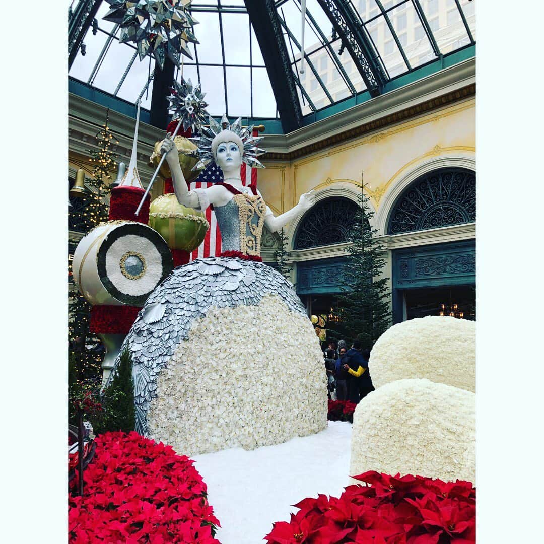 村主章枝さんのインスタグラム写真 - (村主章枝Instagram)「It was such a beautiful decoration at Bellagio and Aria🎄❤️🐒 ベラージオとアリアホテルのクリスマスデコレーションは本当に素敵でした🎄❤️🐒 #christmastree  #bellagio  #aria」12月27日 2時34分 - fumie.suguri